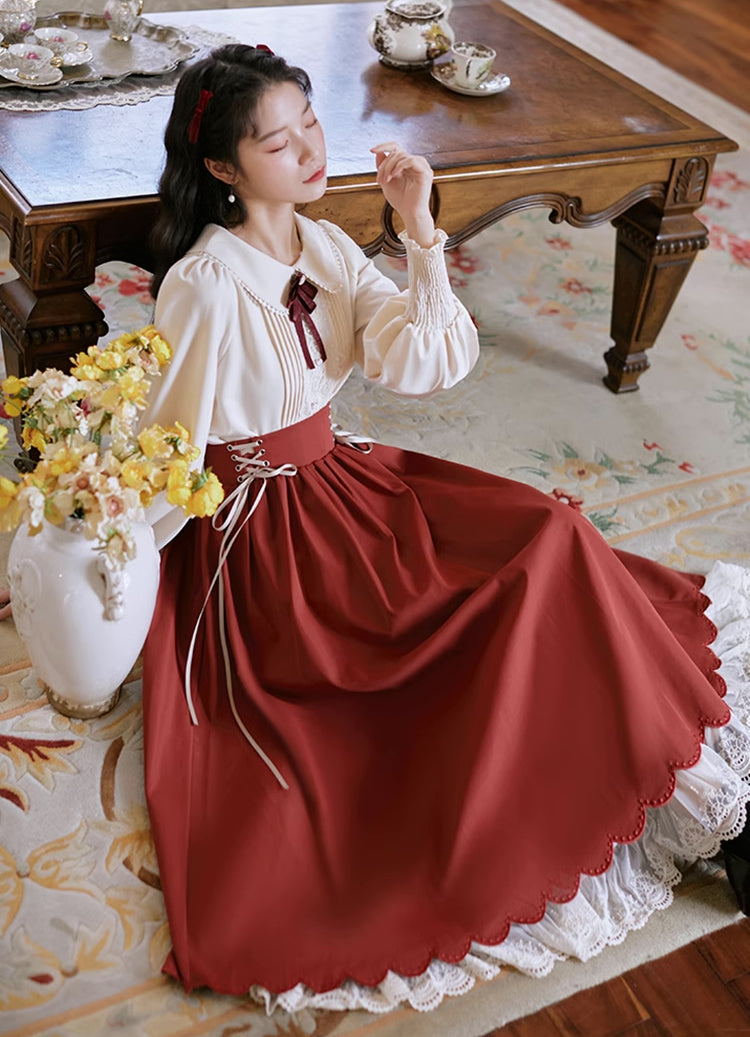 Evergarden Blouse & Skirt Set (5 Colors)