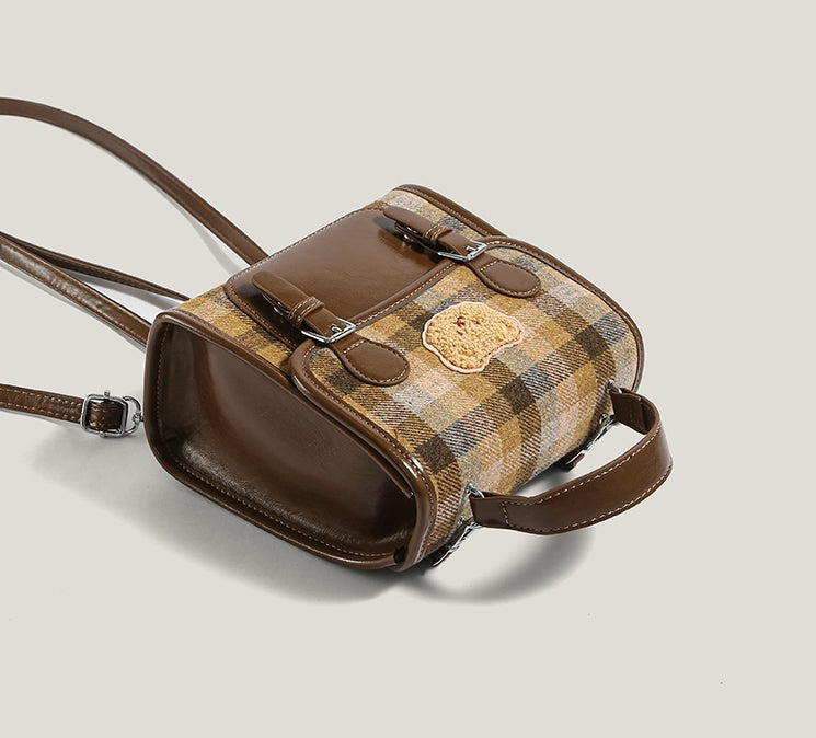 Bear Plaid Bag (2 Colors)