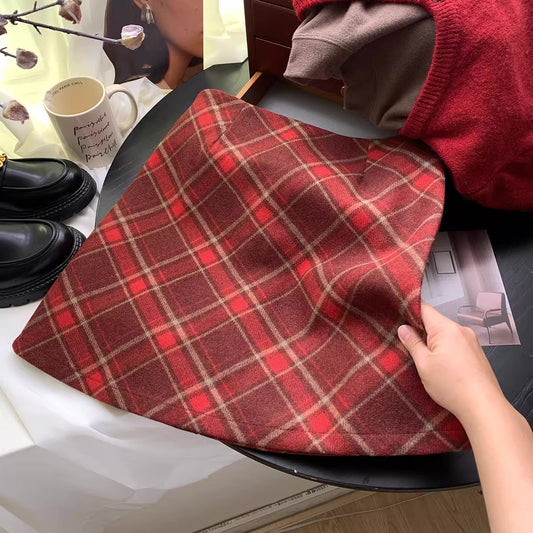 Biscuit Plaid Mini Skirt (3 Colors)