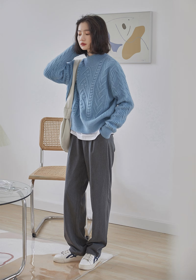 Arrowhead Mock Neck Sweater (4 Colors)