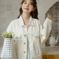 Flower Chain Embroidered Jacket (White)