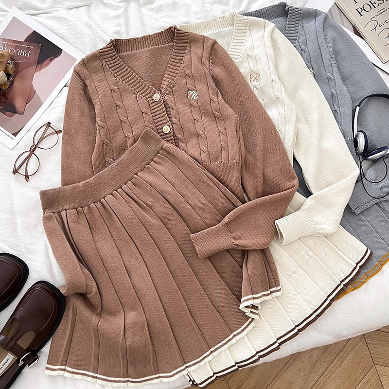 Monogram Knit Set (4 Colors)