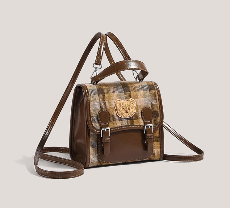 Bear Plaid Bag (2 Colors)