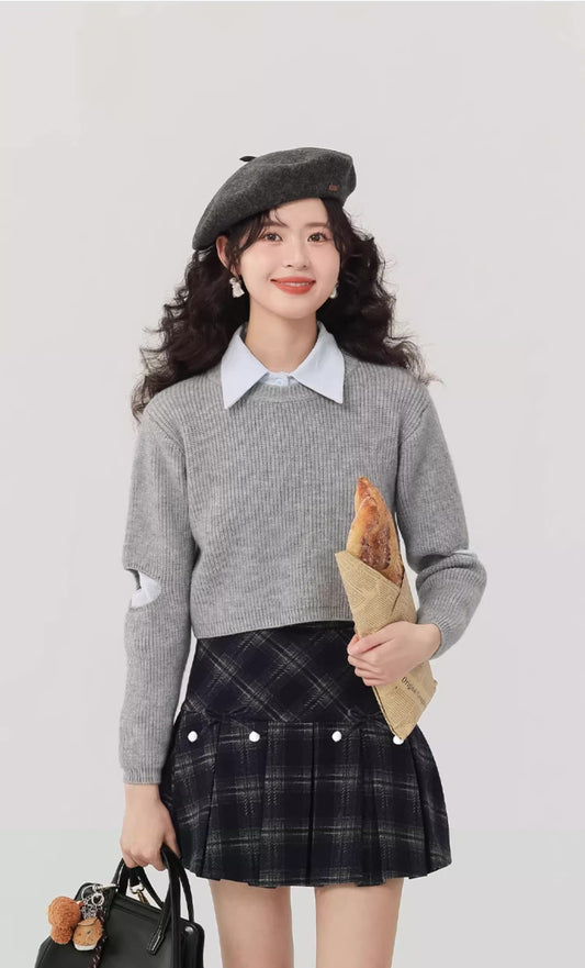 Pom Pom Plaid Mini Skirt (3 Colors)