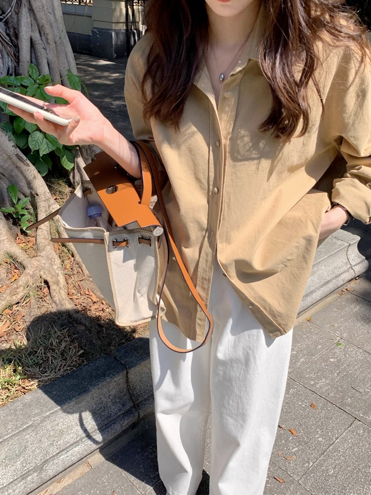 Boyfriend Button Up Shirt (6 Colors)