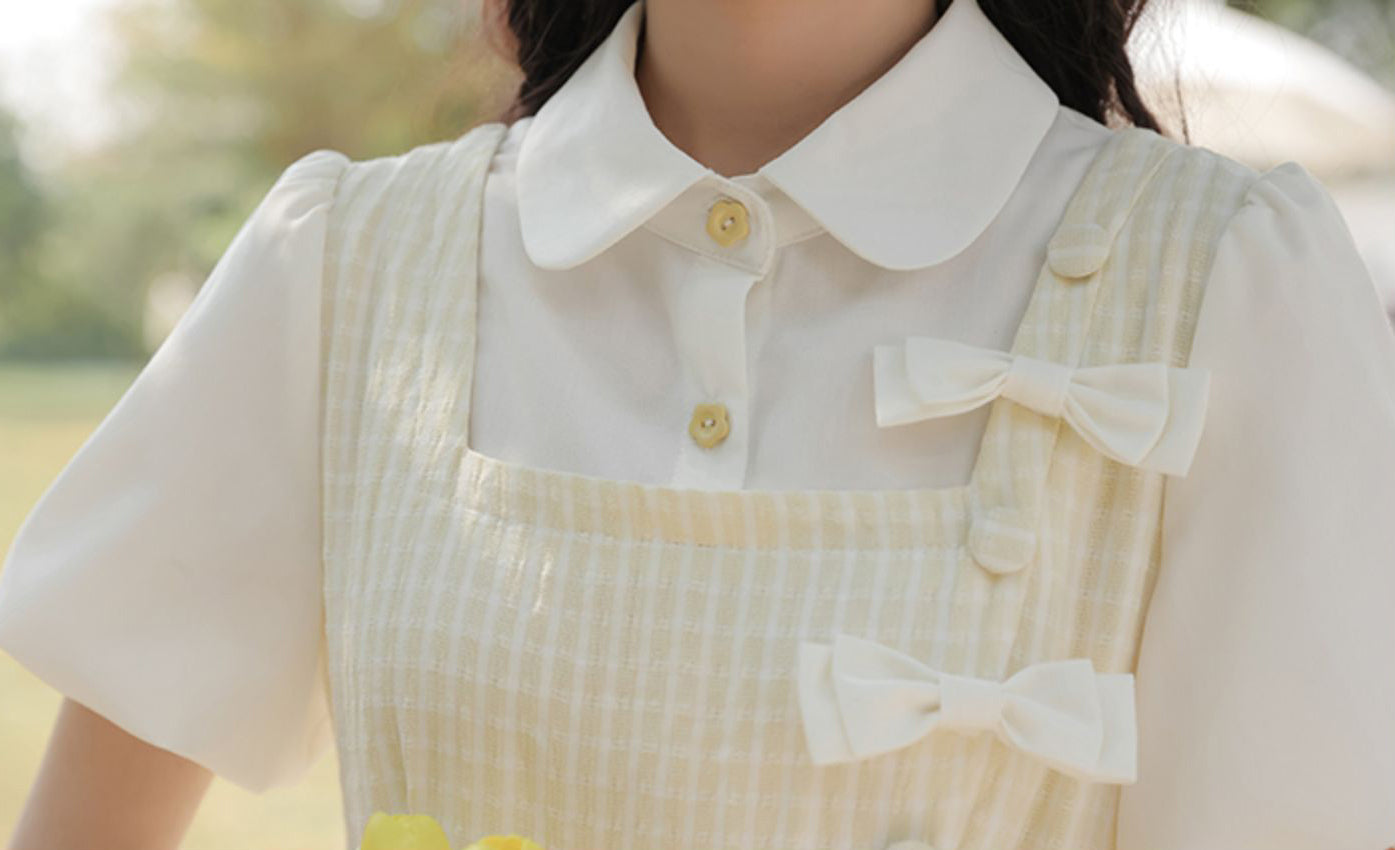 Gingham Bows Twofer Dress (3 Colors)