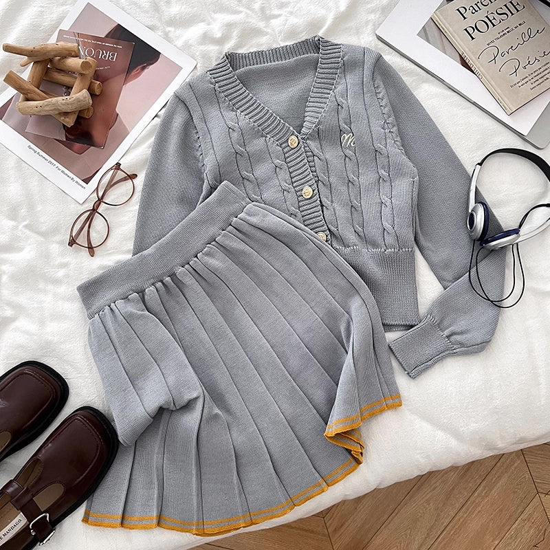 Monogram Knit Set (4 Colors)