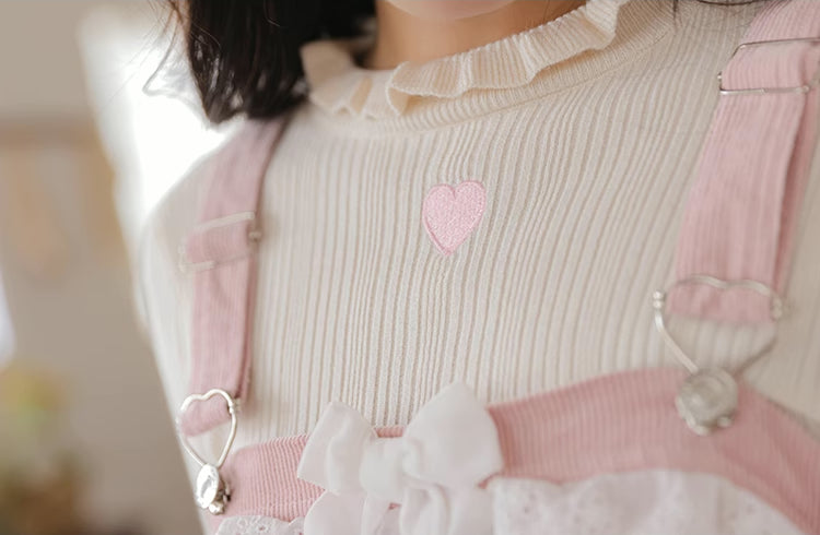 Sweet Little Baker Mini Pinafore Dress (Pink)