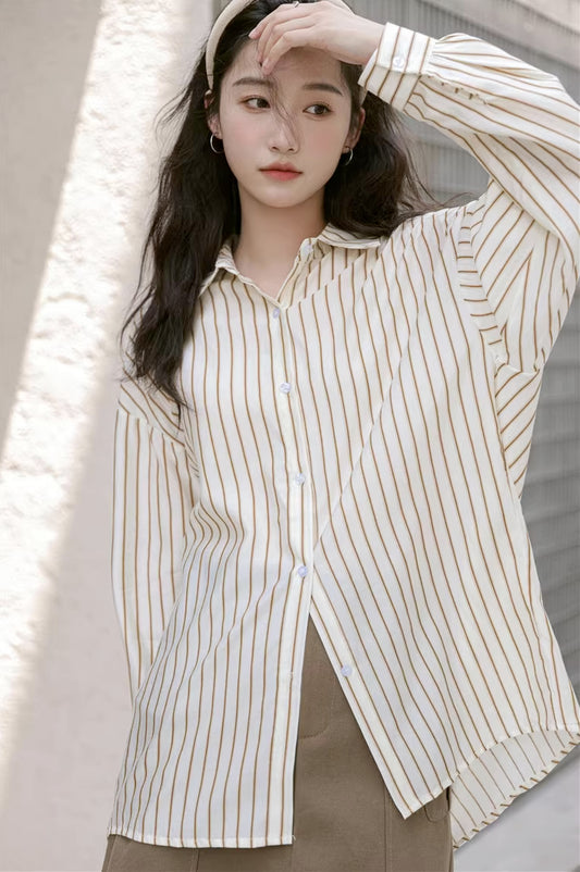 Basic Stripe Button Down Shirt (3 Colors)