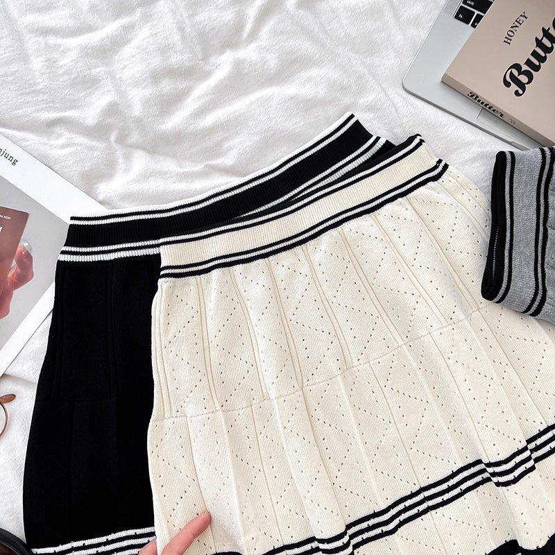 Preppy Stripe 3-Piece Knit Set (3 Colors)
