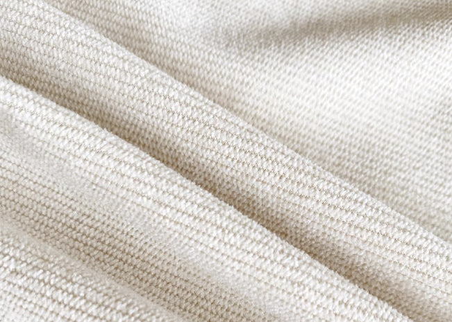 Leafy Corduroy Tie-Neck Blouse (Cream)