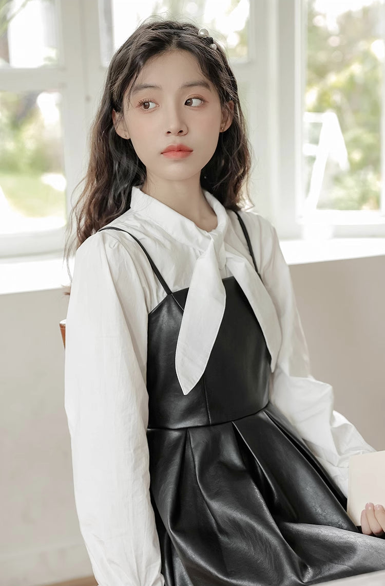 Pleather Mini Cami Dress (2 Colors)