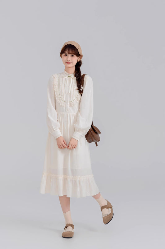 Little Rose Midi Dress (Cream)