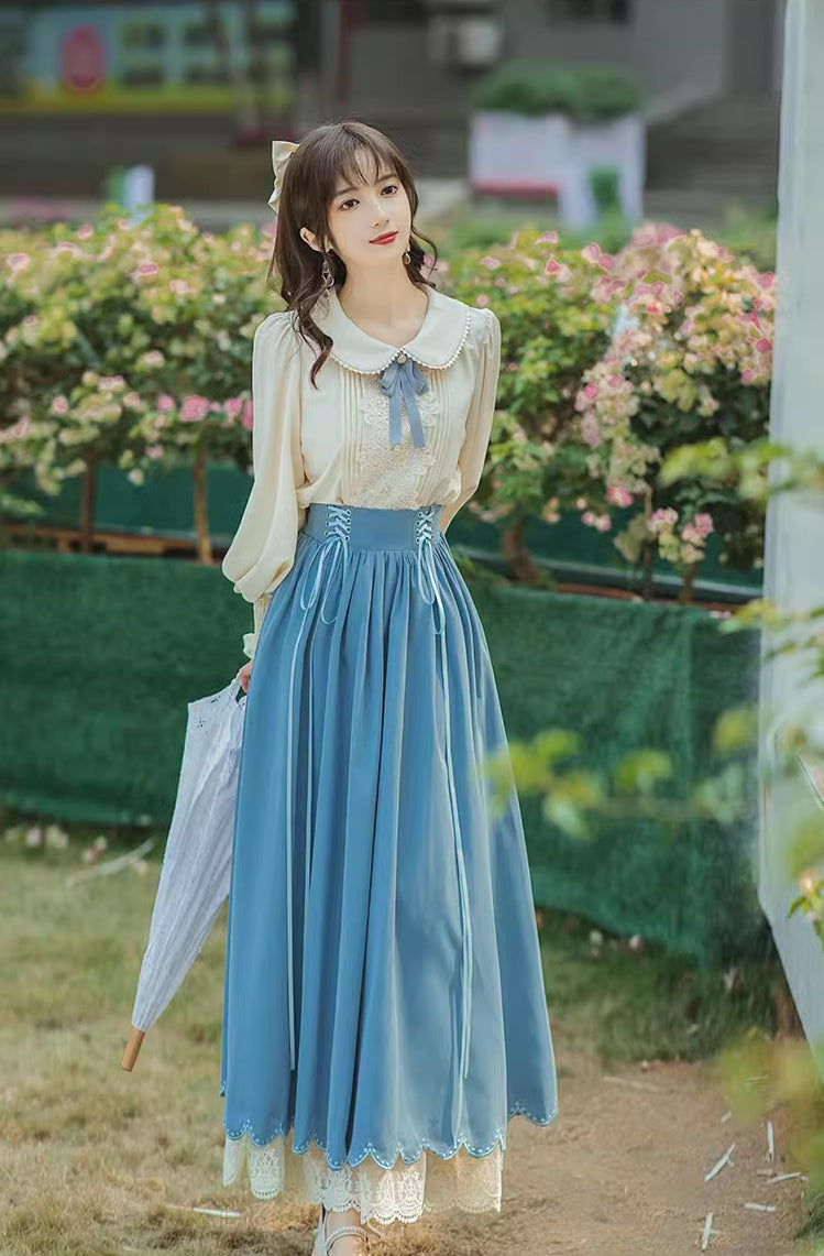 Evergarden Blouse & Skirt Set (5 Colors)