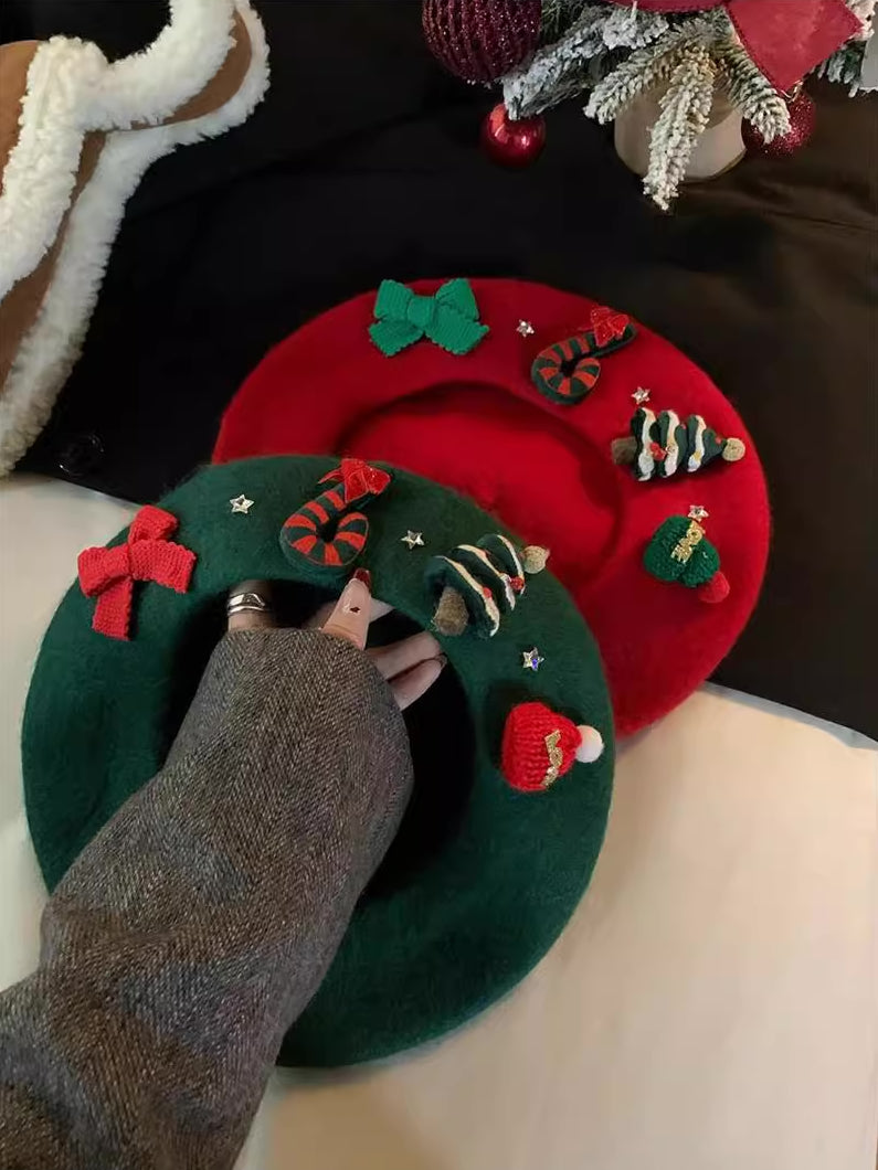 Christmas Charms Beret (4 Colors)