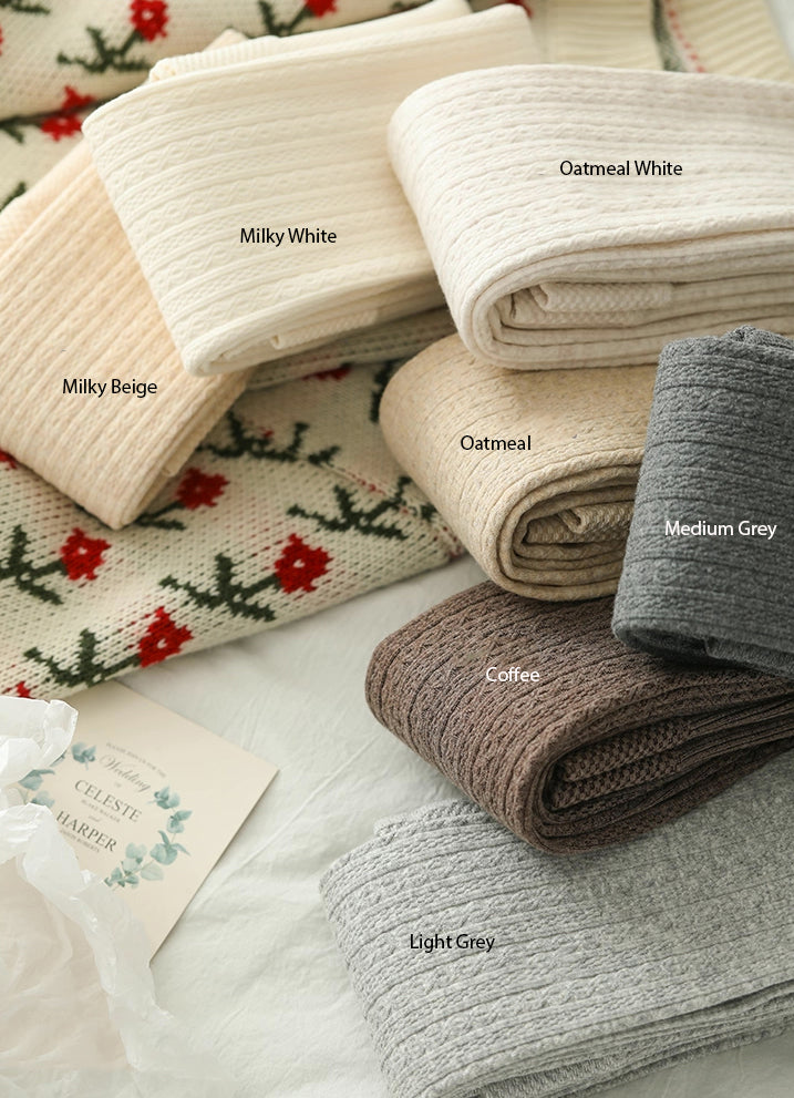 Cable Knit Tights (13 Colors)