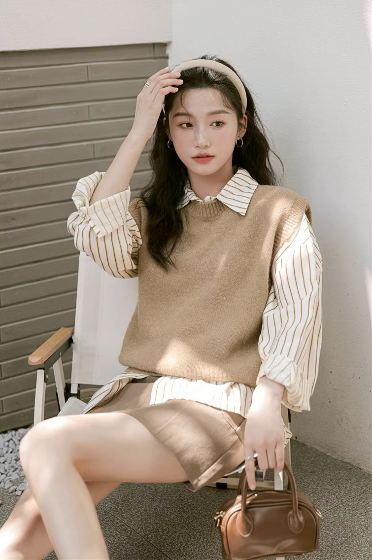 Basic Stripe Button Down Shirt (3 Colors)