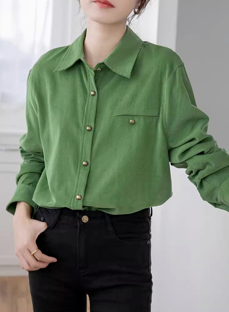 Maple Woven Button Up Shirt (2 Colors)