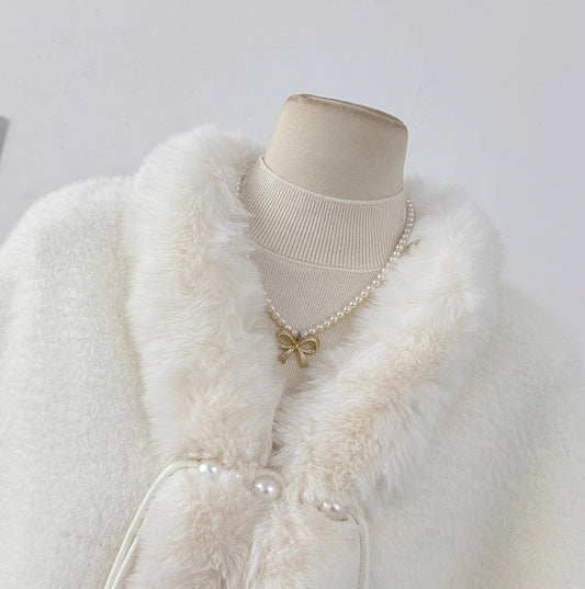Fuzzy Faux Fur Capelet ( 4Colors)