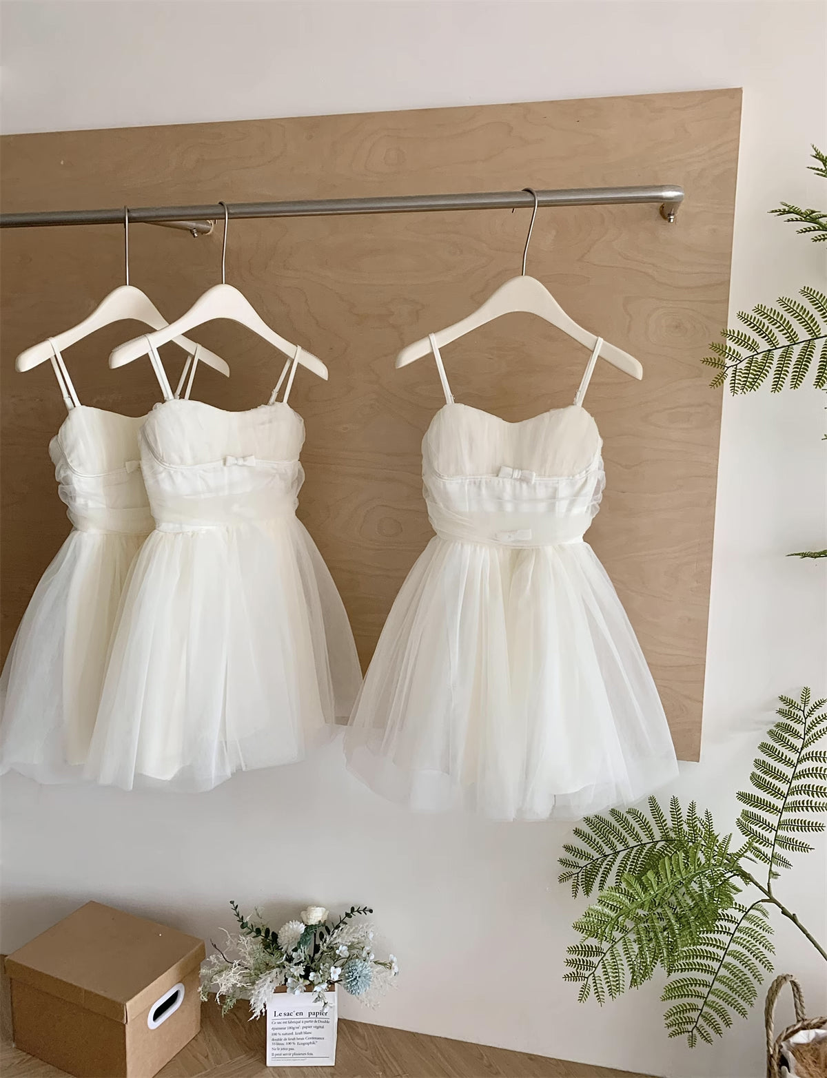 Ballet Tulle Mini Dress (White)