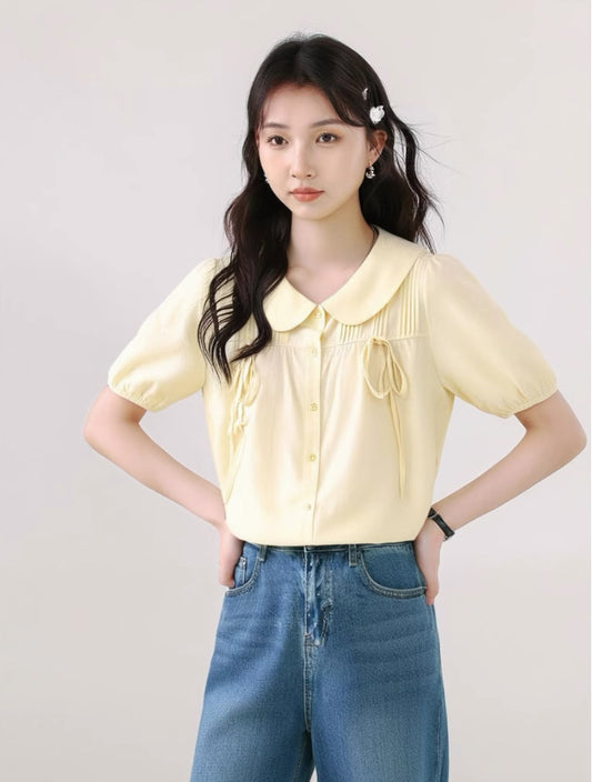 Bow Tied Blouse (2 Colors)