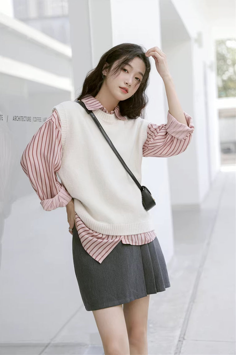 Basic Stripe Button Down Shirt (3 Colors)