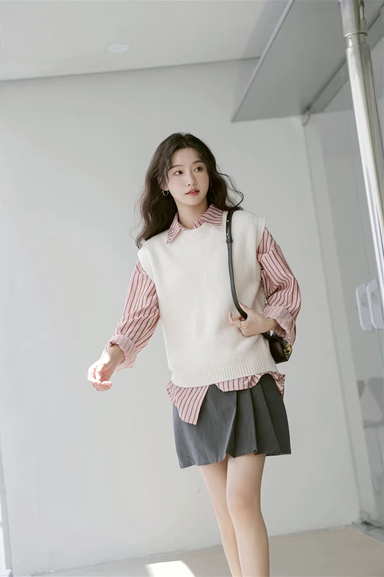 Basic Stripe Button Down Shirt (3 Colors)