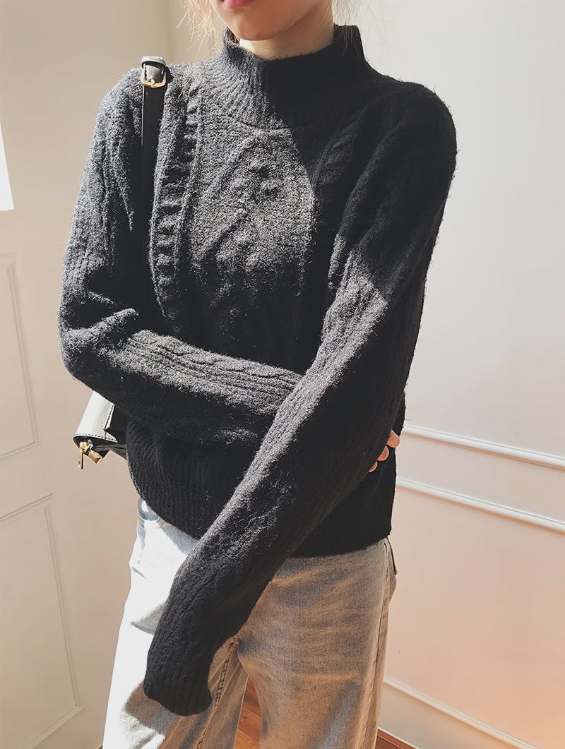 Arrowhead Mock Neck Sweater (4 Colors)