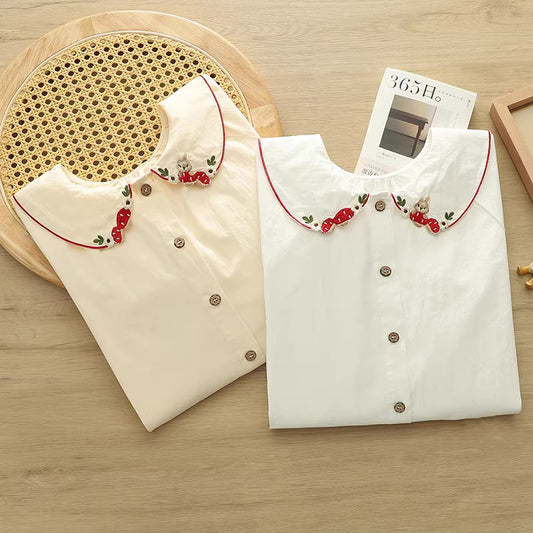 Mushroom Squirrel Blouse (2 Colors)