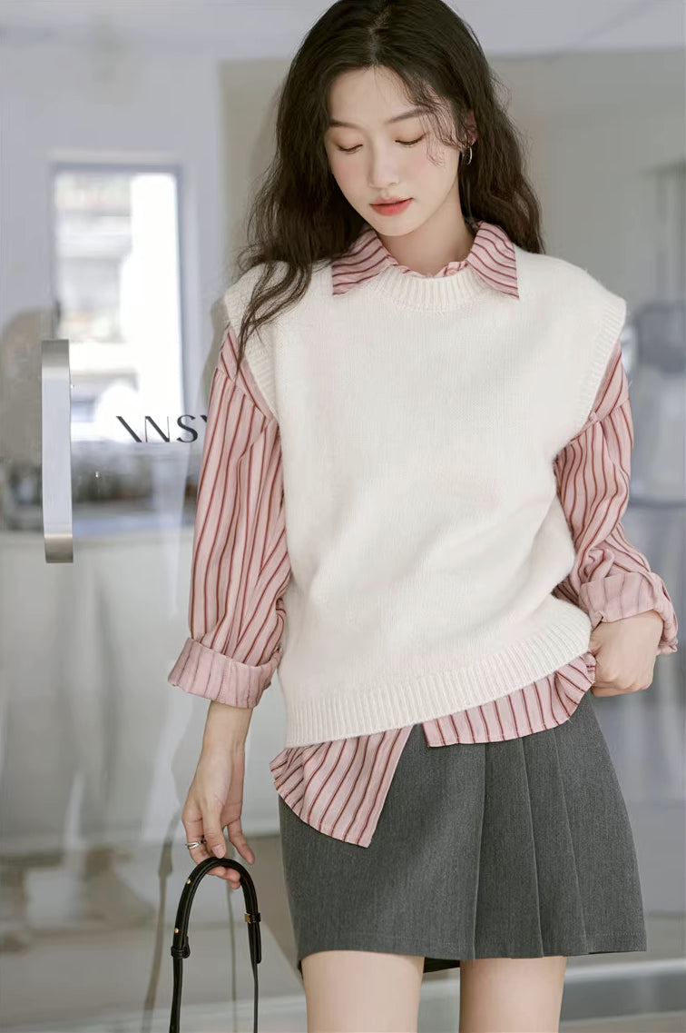 Basic Stripe Button Down Shirt (3 Colors)