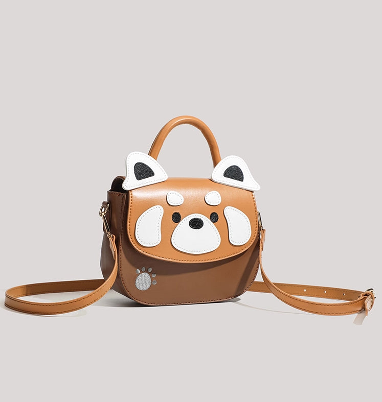 Red Panda Crossbody Bag (Brown)
