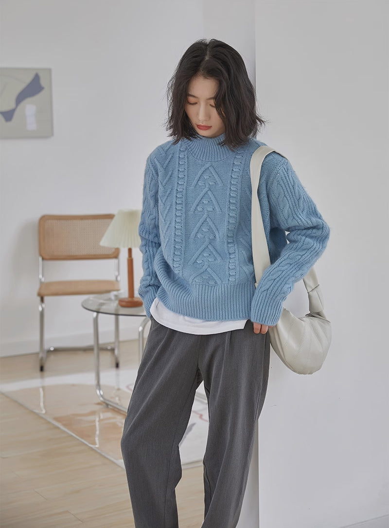 Arrowhead Mock Neck Sweater (4 Colors)