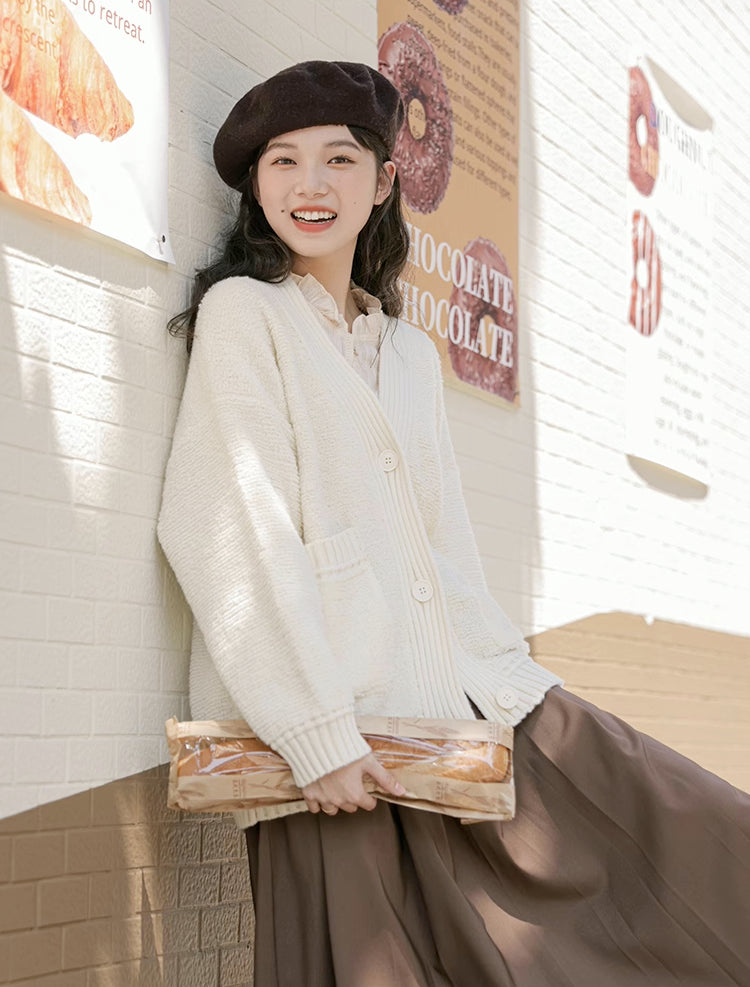 Terry Fleece Cardigan (3 Colors)