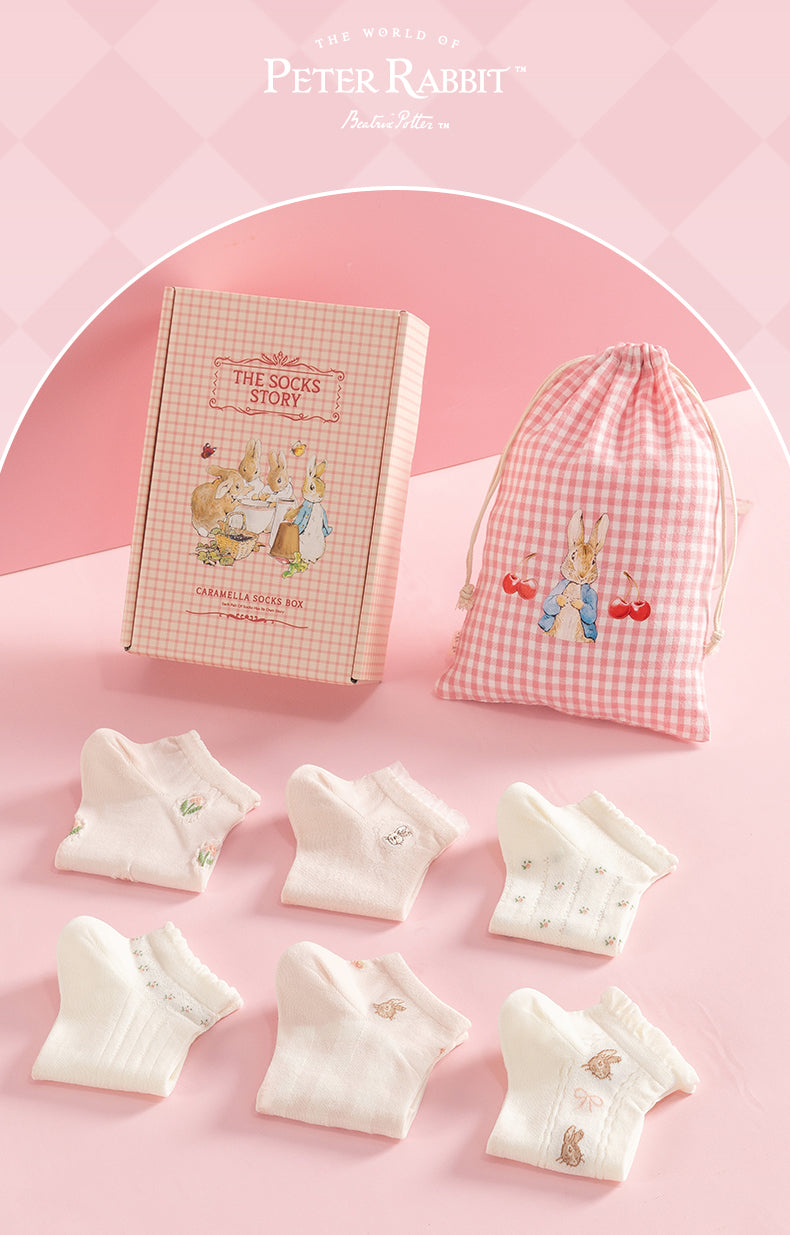 Spring Peter Rabbit Ankle Socks Set (Pink)
