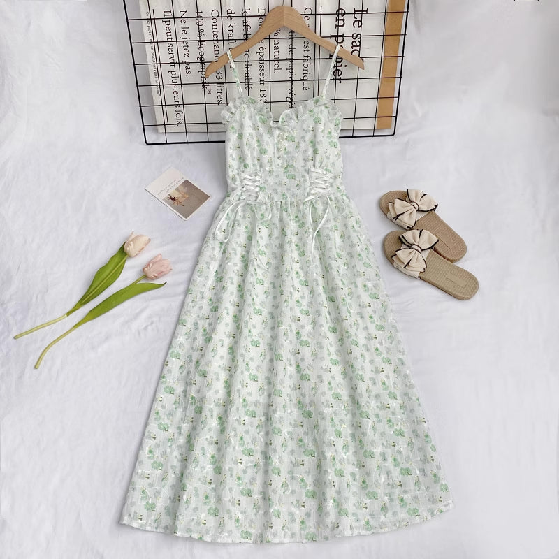 May Flowers Lace Up Cami Dress (3 Colors)