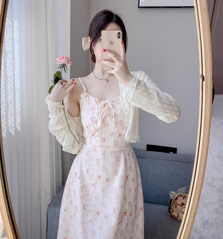 Sheer Floral Lace Cardigan (4 Colors)