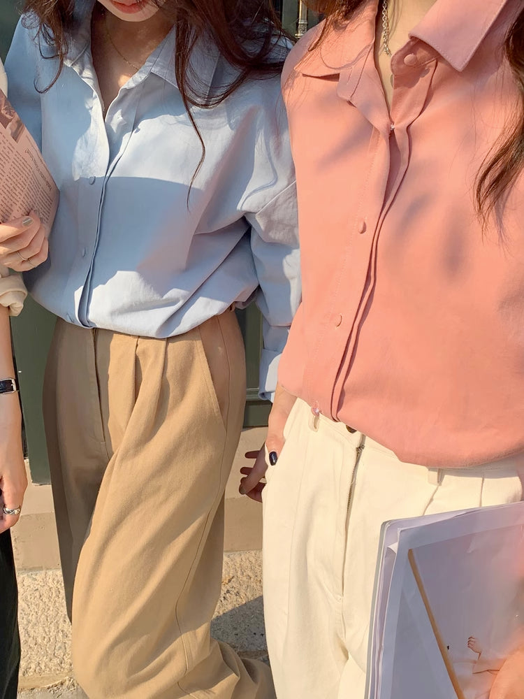 Boyfriend Button Up Shirt (6 Colors)