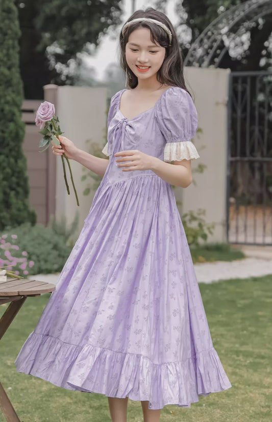 Tangled Twine Midi Dress (Lavender)
