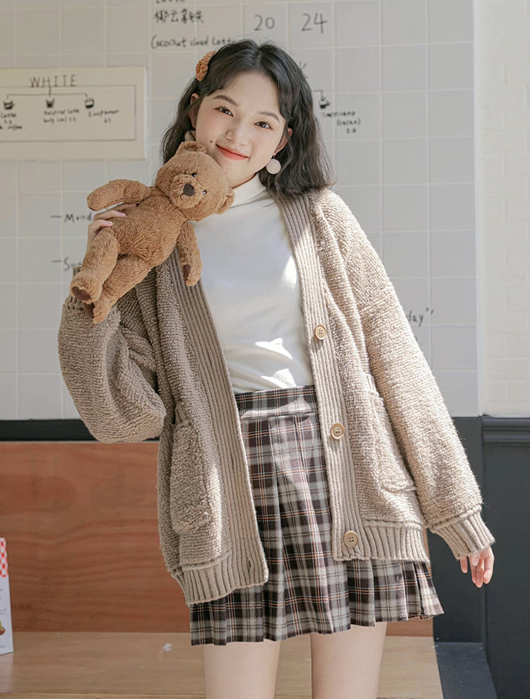 Terry Fleece Cardigan (3 Colors)