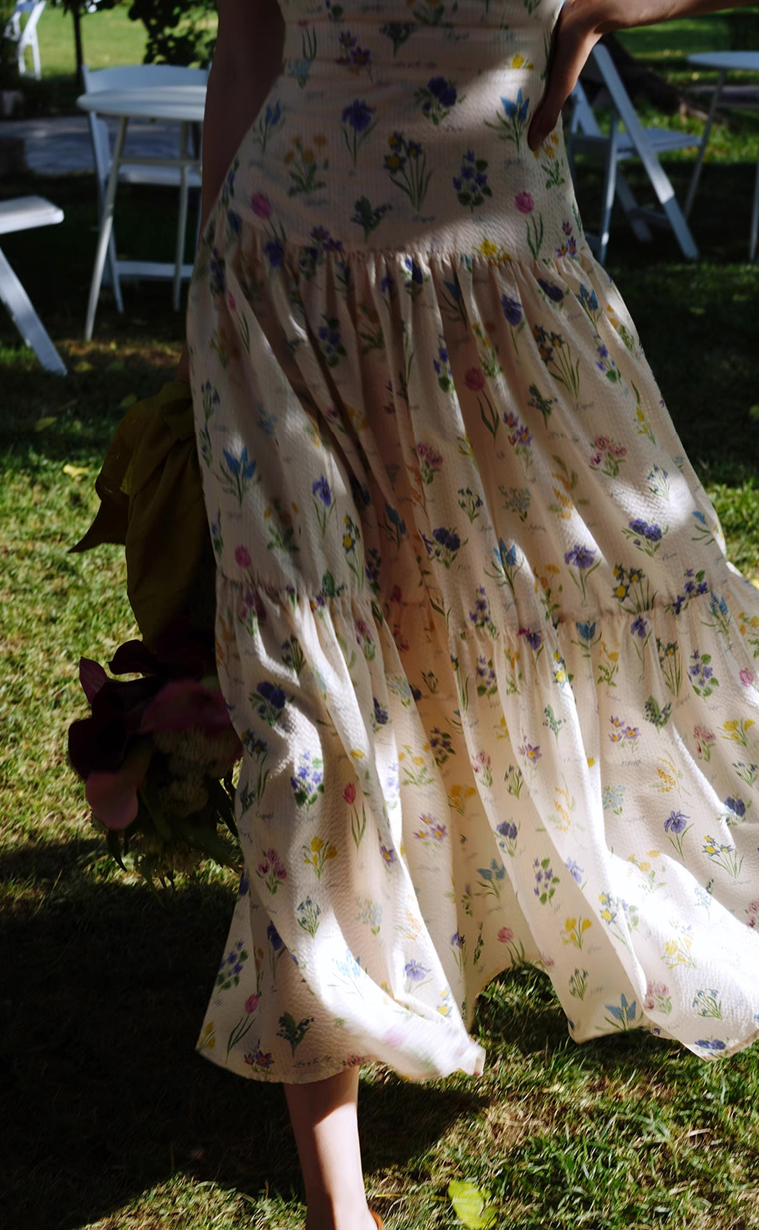 Floral Poetry Cami Maxi Dress (White)