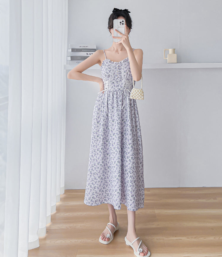Lavender Haze Lace Up Cami Dress (Purple)