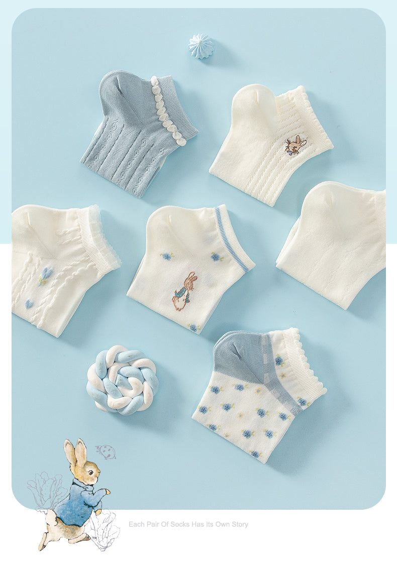 Spring Peter Rabbit Ankle Socks Set (Blue)