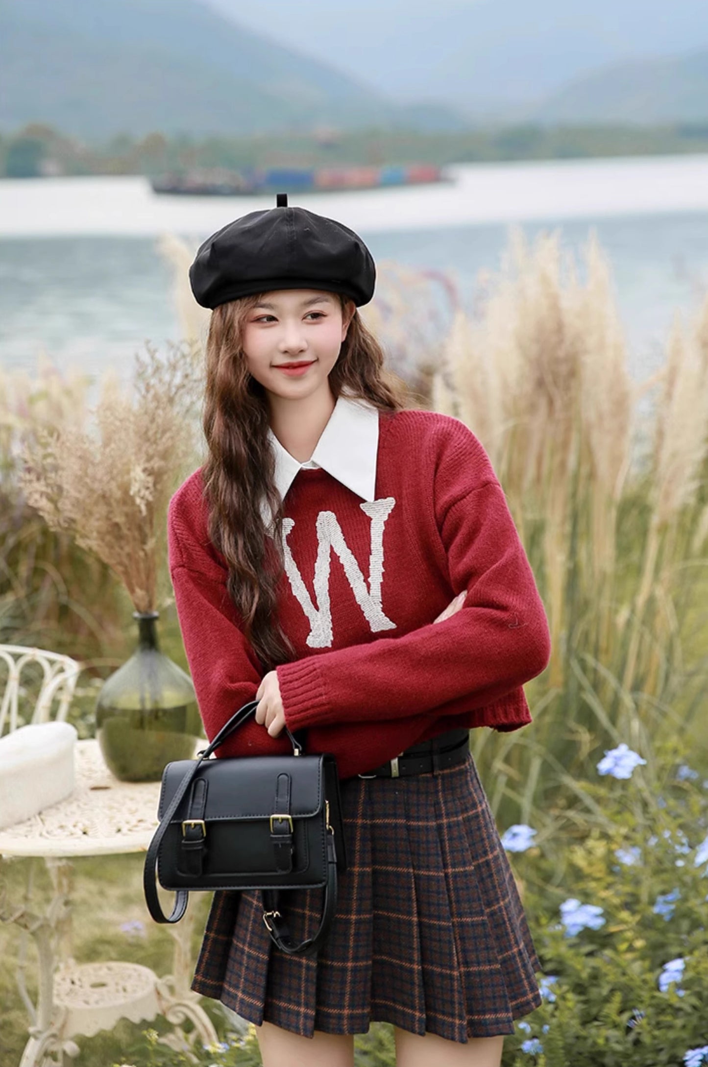Nutmeg Plaid Mini Pleated Skirt (2 Colors)