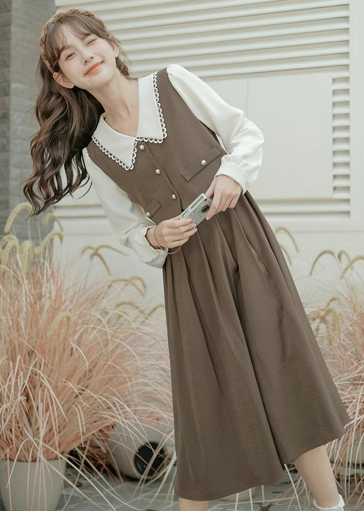 Traveller's Basic Midi Dress (Khaki)