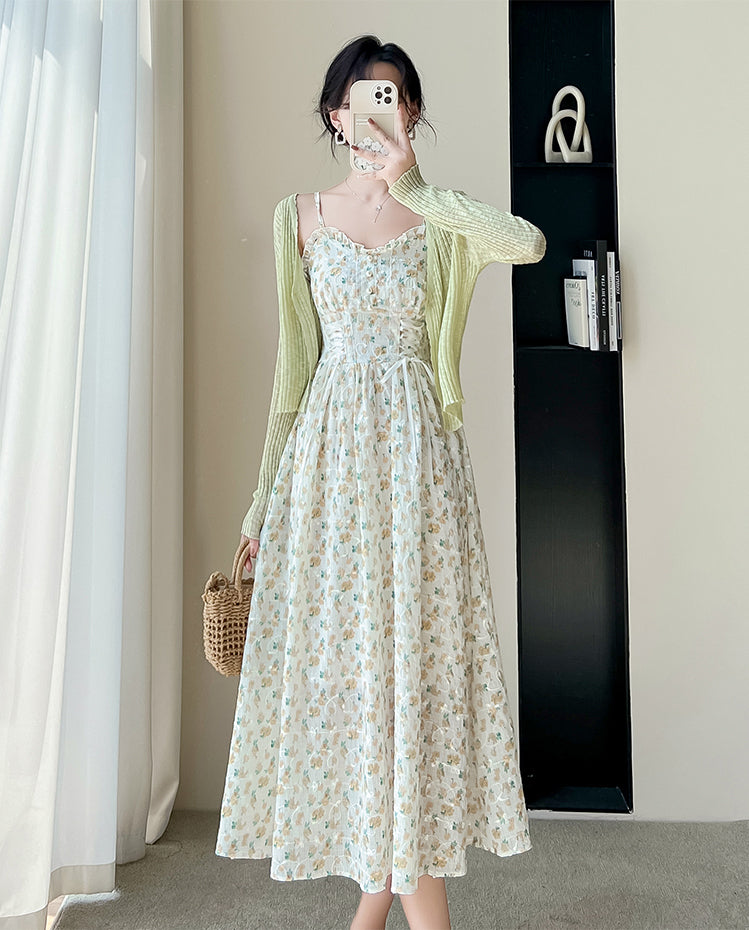 May Flowers Lace Up Cami Dress (3 Colors)