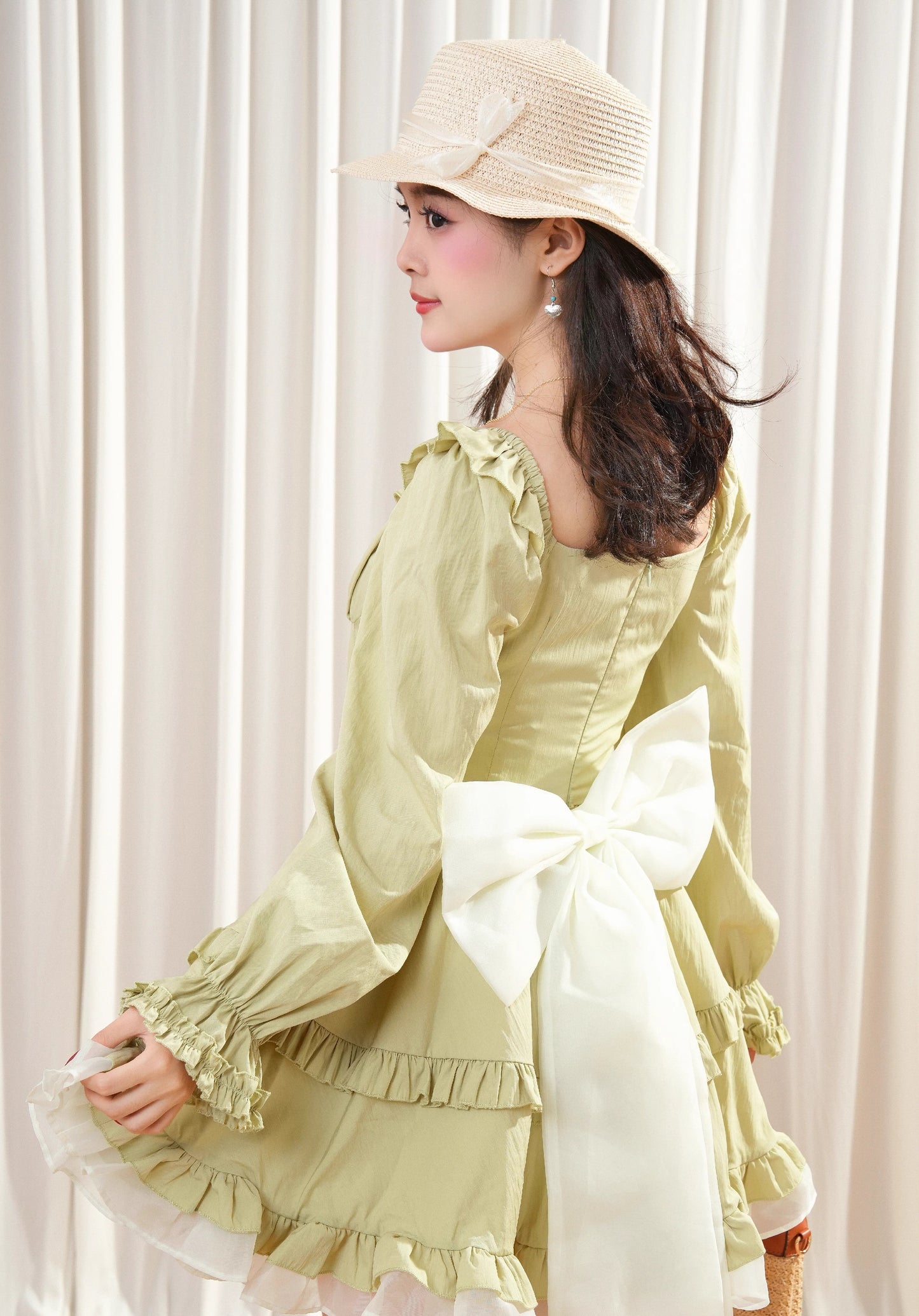Leafy Gift Mini Dress (Green)