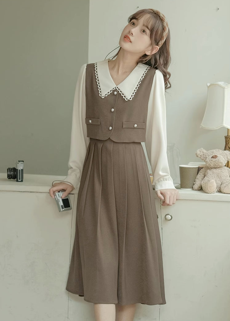 Traveller's Basic Midi Dress (Khaki)