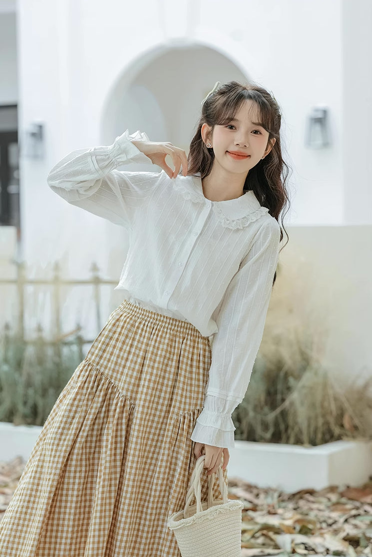 Gingham Midi Skirt (4 Colors)