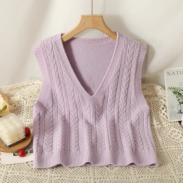 Basic Braided Vest (9 Colors)