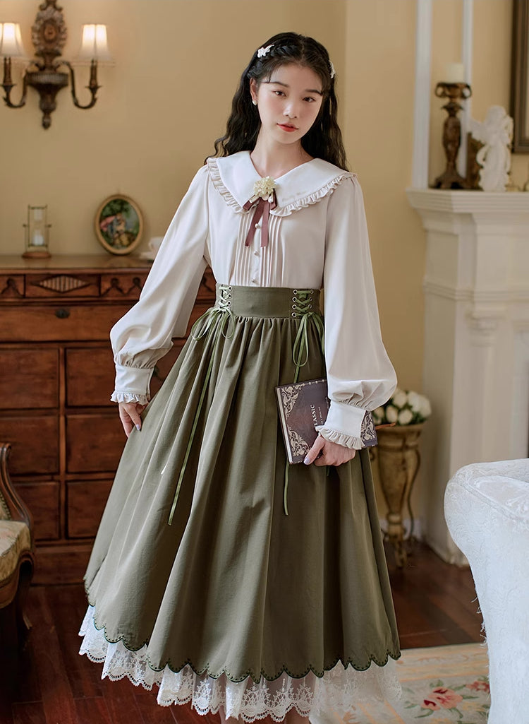 Evergarden Blouse & Skirt Set (5 Colors)
